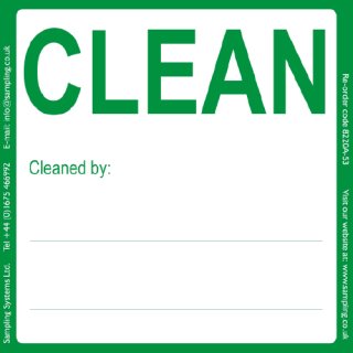 "Clean" Verschluss-Siegel und Probenahme Ettiketten