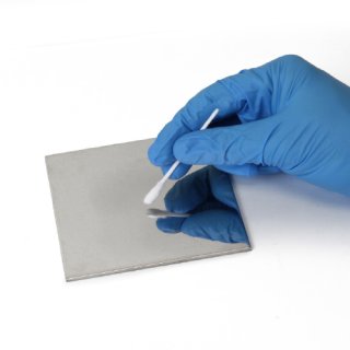 Testkacheln zur Reinigungsvalidierung aus Aluminium 100x100mm, poliert