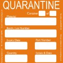 "Quarantine" Verschluss-Siegel und Probenahme...